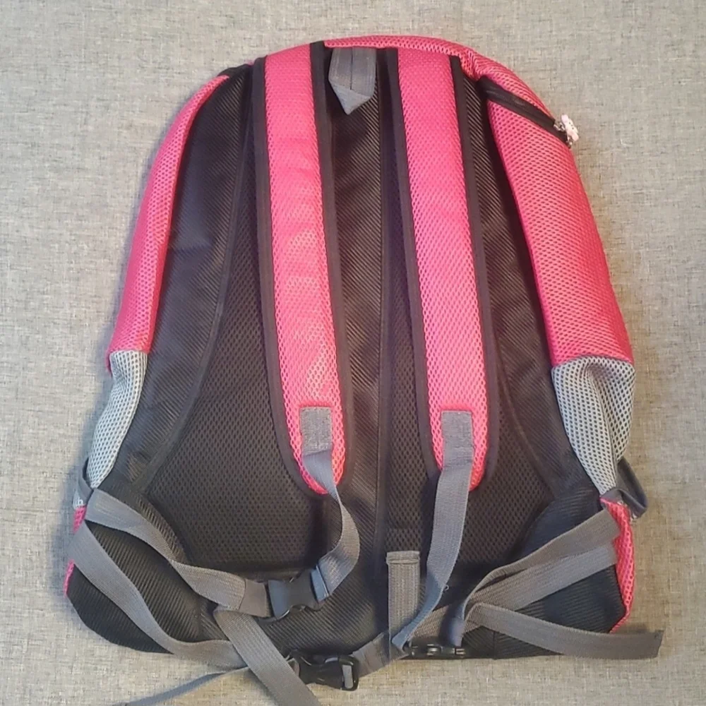 Pink and Gray Pet Carrier Backpack